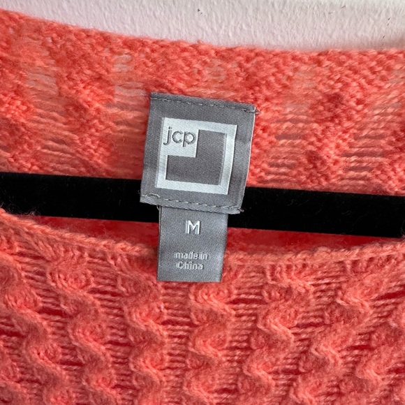JCP Women's Coral Knit Sweater - Picture 3 of 7